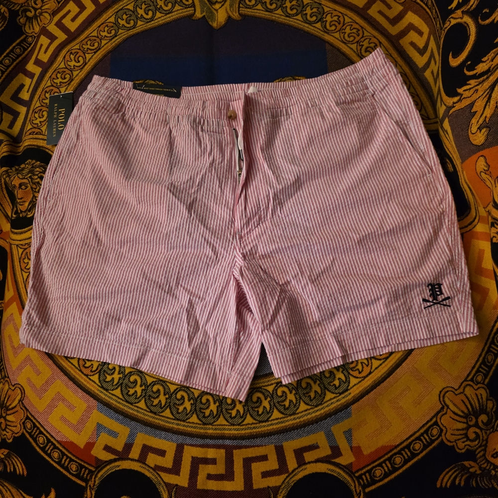 Ralph Lauren Pink Striped Men Shorts